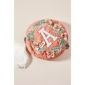 Anthropologie Monogram Crest Pouch